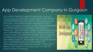 App Development Company in Gurgaon