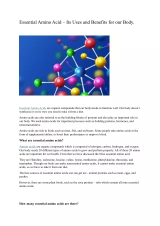 Essential Amino Acid (1) (1)