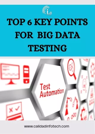 Top 6 Key Points for  Big Data Testing by Calidad Infotech
