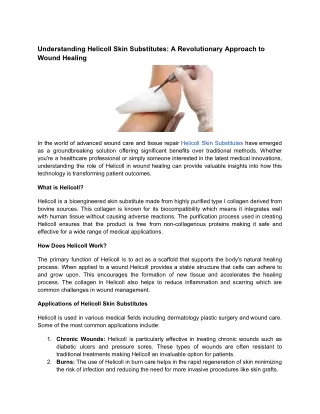 Understanding Helicoll Skin Substitutes_ A Revolutionary Approach to Wound Healing