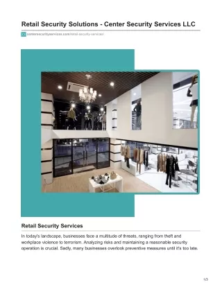 Secure Your Retail Space with Cutting-Edge Protection Solutions