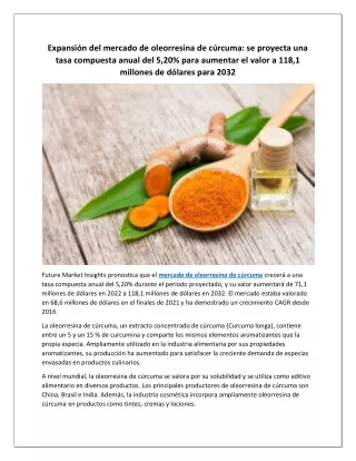 mercado de oleorresina de cúrcuma
