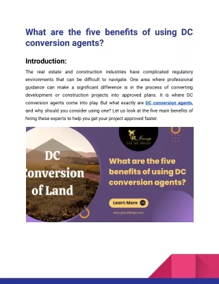 what are the five benefits of using dc conversion