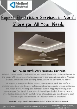 expert electrician services in north shore