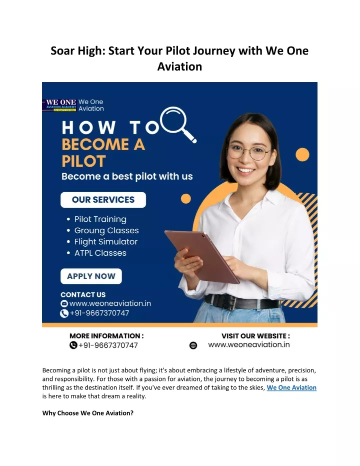 soar high start your pilot journey with