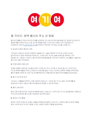 종 가이드_ 완벽 웹사이 주소 선 방법.docx