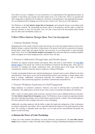 Top 8 Office Interior Design Ideas for An Awe-Inspiring Design