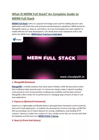 what is mern full stack an complete guide to mern