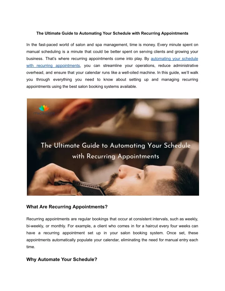 the ultimate guide to automating your schedule