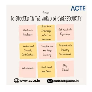 Steps To succeed in the world of cybersecurity