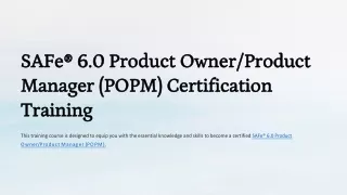 safe 6 0 product owner product manager popm