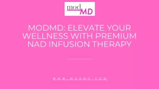 modMD Elevate Your Wellness with Premium NAD Infusion Therapy