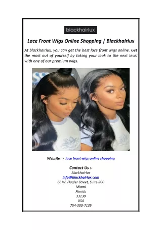 Document1docxLace Front Wigs Online Shopping  Blackhairlux