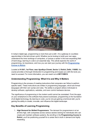 The Art and Science of Programming_ Unlocking the Digital World