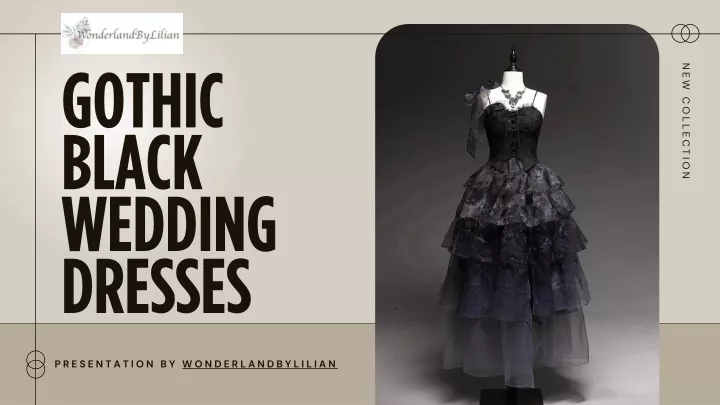 gothic black wedding dresses