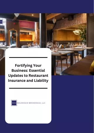 Fortifying Your Business Essential Updates to Restaurant Insurance and Liability