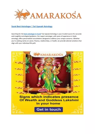 Surat Best Astrologer | Sai Upasak