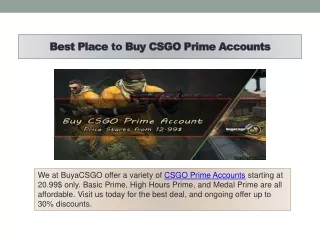 What Are CSGO Prime Accounts And Why It's Helpful For Beginners