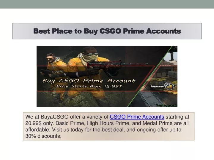 best place to buy csgo prime accounts