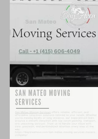 San Mateo Moving Services