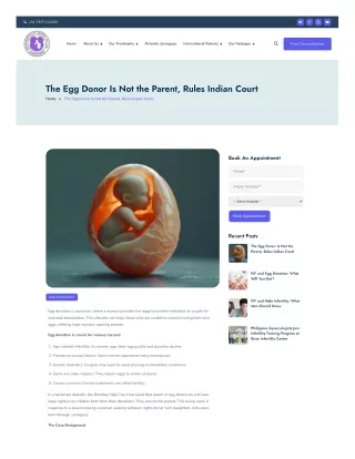 The Egg Donor Is Not the Parent, Rules Indian Court