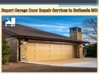 Expert Garage Door Repair Services in Bethesda MD