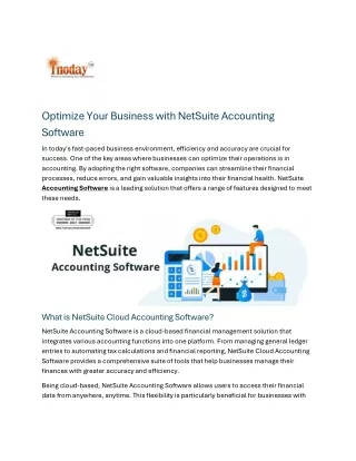 Optimize Your Business with NetSuite Accounting Software