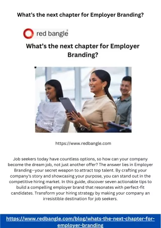 what s the next chapter for employer branding