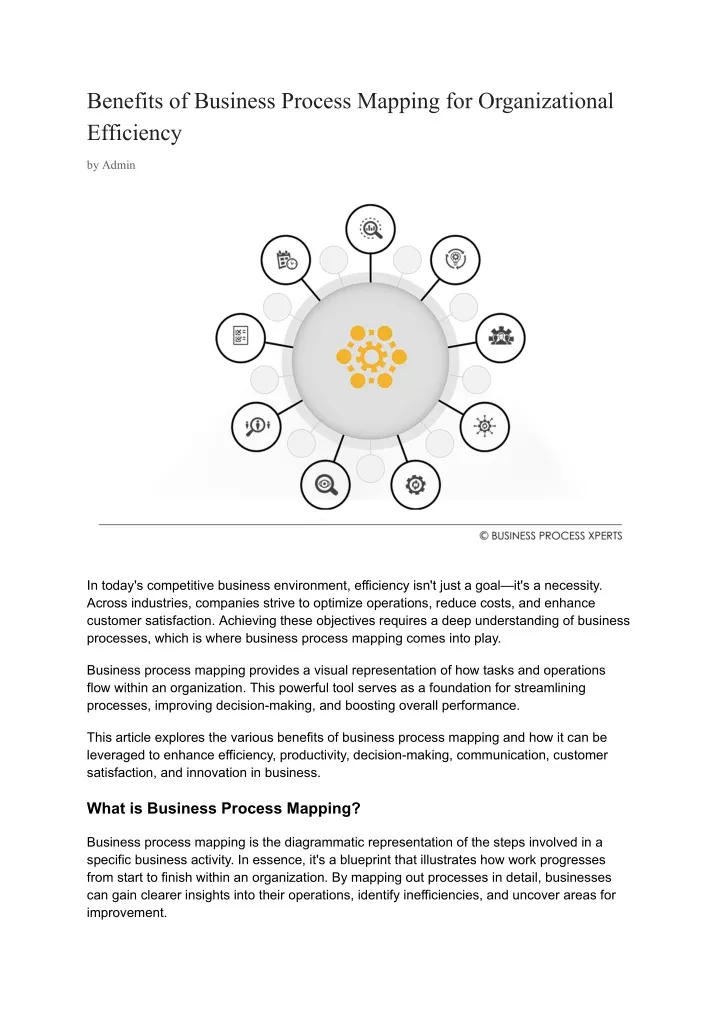 benefits of business process mapping