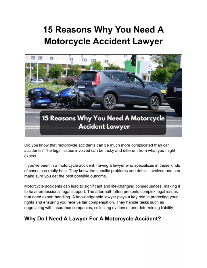 15 reasons why you need a motorcycle accident