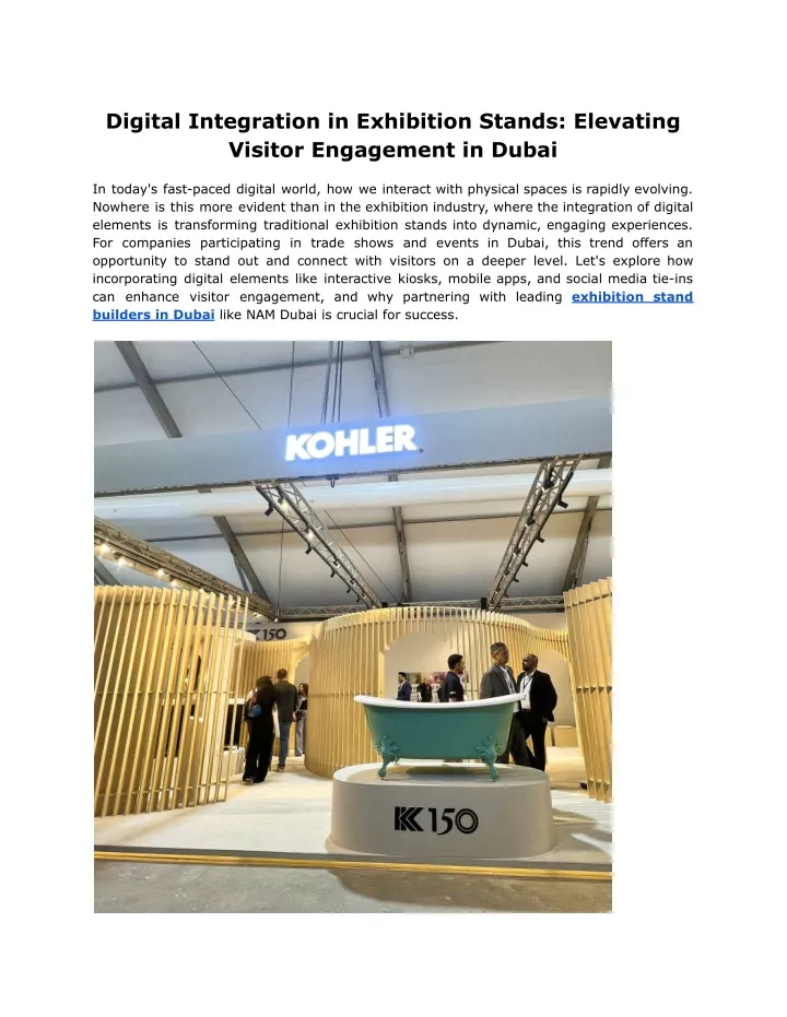 digital integration in exhibition stands