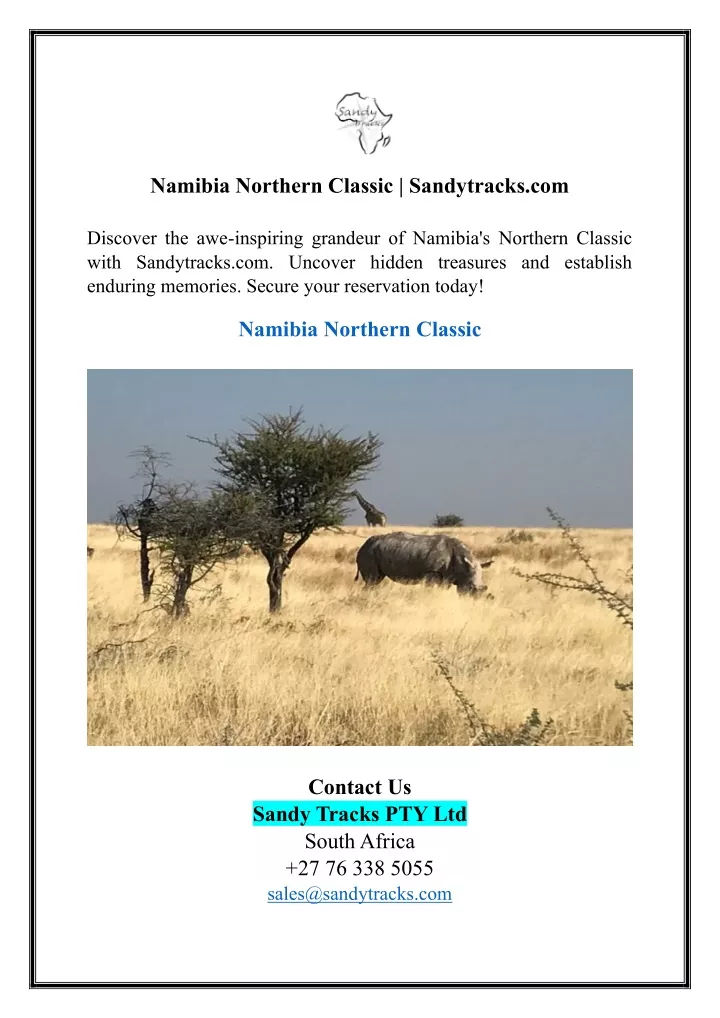 namibia northern classic sandytracks com