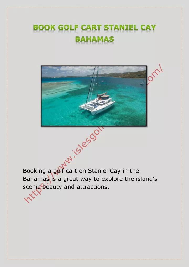 booking a golf cart on staniel cay in the bahamas