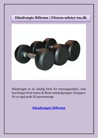 Håndvægte Biltema | Fitness-udstyr-nu.dk