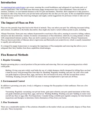 Flea Removal for Pet Owners: Safeguarding Your Furry Friends