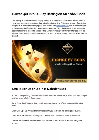 How to get into In-Play Betting on Mahadev Book (1)
