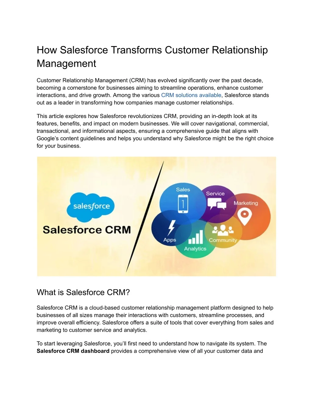 PPT - How Salesforce Transforms Customer Relationship Management ...