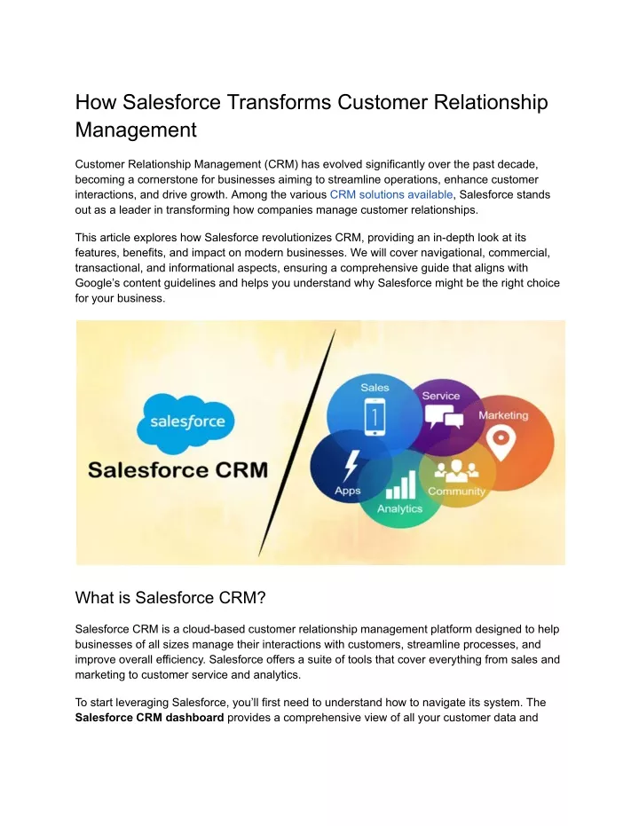 how salesforce transforms customer relationship