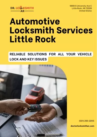 Expert Automotive Locksmith Services in Little Rock, Arkansas