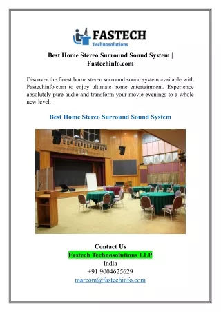 best home stereo surround sound system