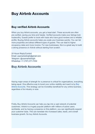 buy airbnb accounts