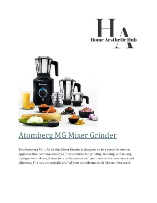 Atomberg MG Mixer Grinder