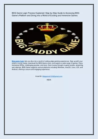 BDG Game Login Process Explained: Step-by-Step Guide to Accessing BDG Game’s Pla