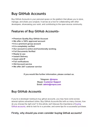 Buy GitHub Accounts__rmpva