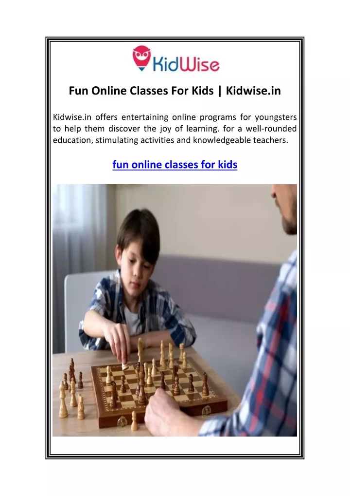 fun online classes for kids kidwise in