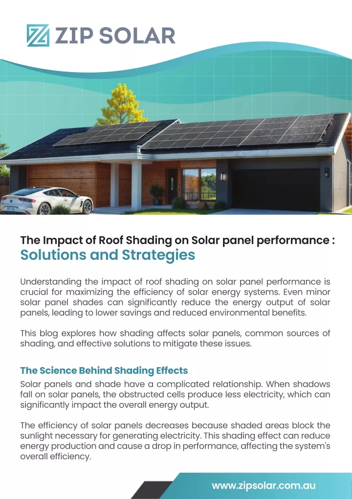 the impact of roof shading on solar panel