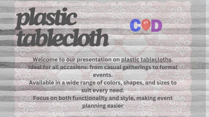 welcome to our presentation on plastic