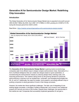 Generative AI for Semiconductor Design Market AI Meets Semiconductor Engineering