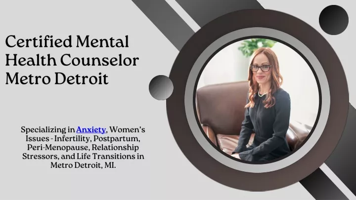 certified mental health counselor metro detroit