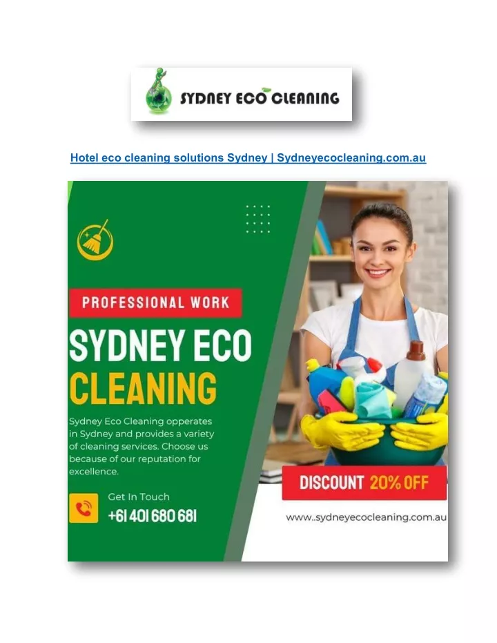 hotel eco cleaning solutions sydney